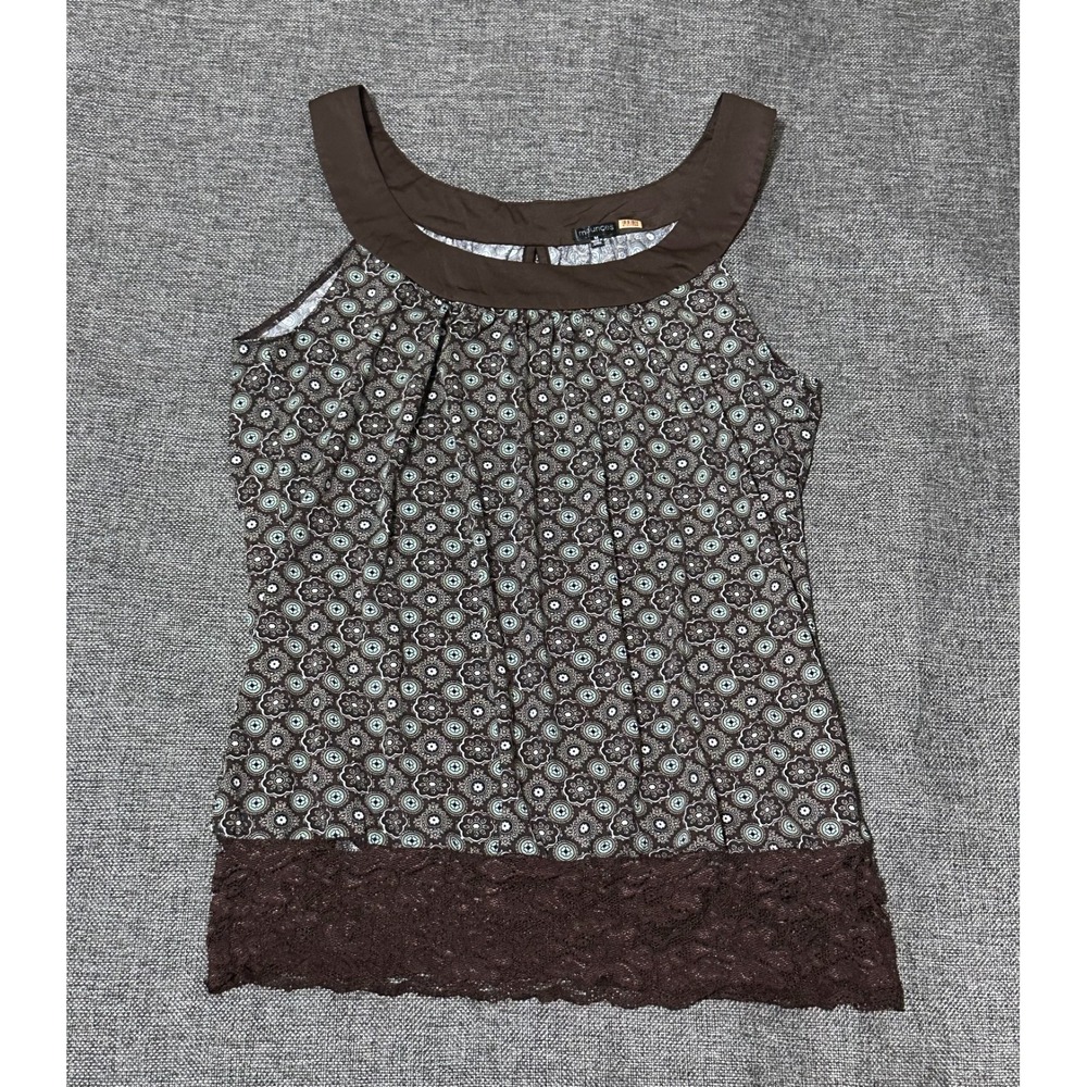 Maurices Women's M Sleeveless Geometric Floral  Tank Top